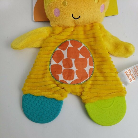 Bright Starts Baby Teether Snuggle & Teethe Giraffe Soft Toy Crinkle Soother - Picture 3 of 8